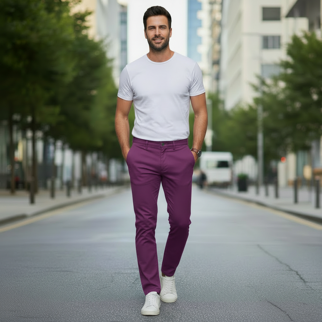 Kit 5 Calças De Sarja Premium Retrô Masculina - Últimas unidades