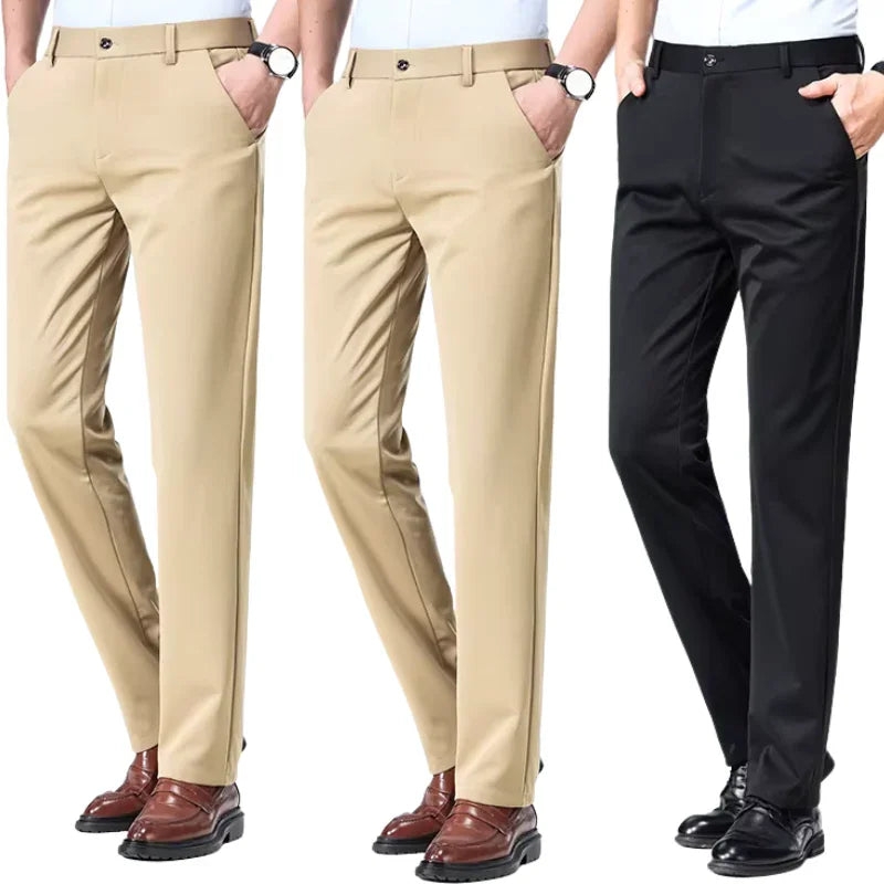 COMPRE 2 LEVE 3 | Calça Social Clássica Alfaiataria + Cinto de Brinde