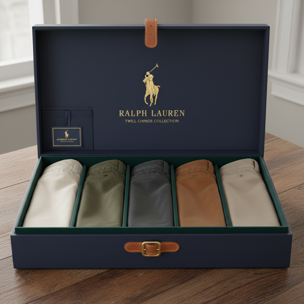 Kit 5 Calças De Sarja Premium Retrô Masculina - Últimas unidades