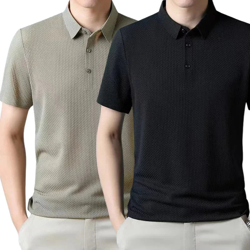 [PAGUE 1 LEVE 2] - Camisa Polo Ultra Fresh Seda Gelo + Relogio de Brinde