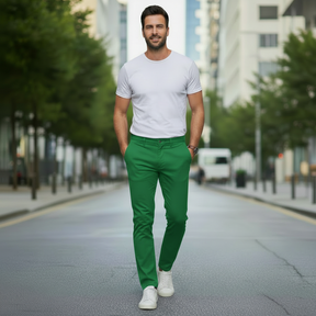 Kit 5 Calças De Sarja Premium Retrô Masculina - Últimas unidades