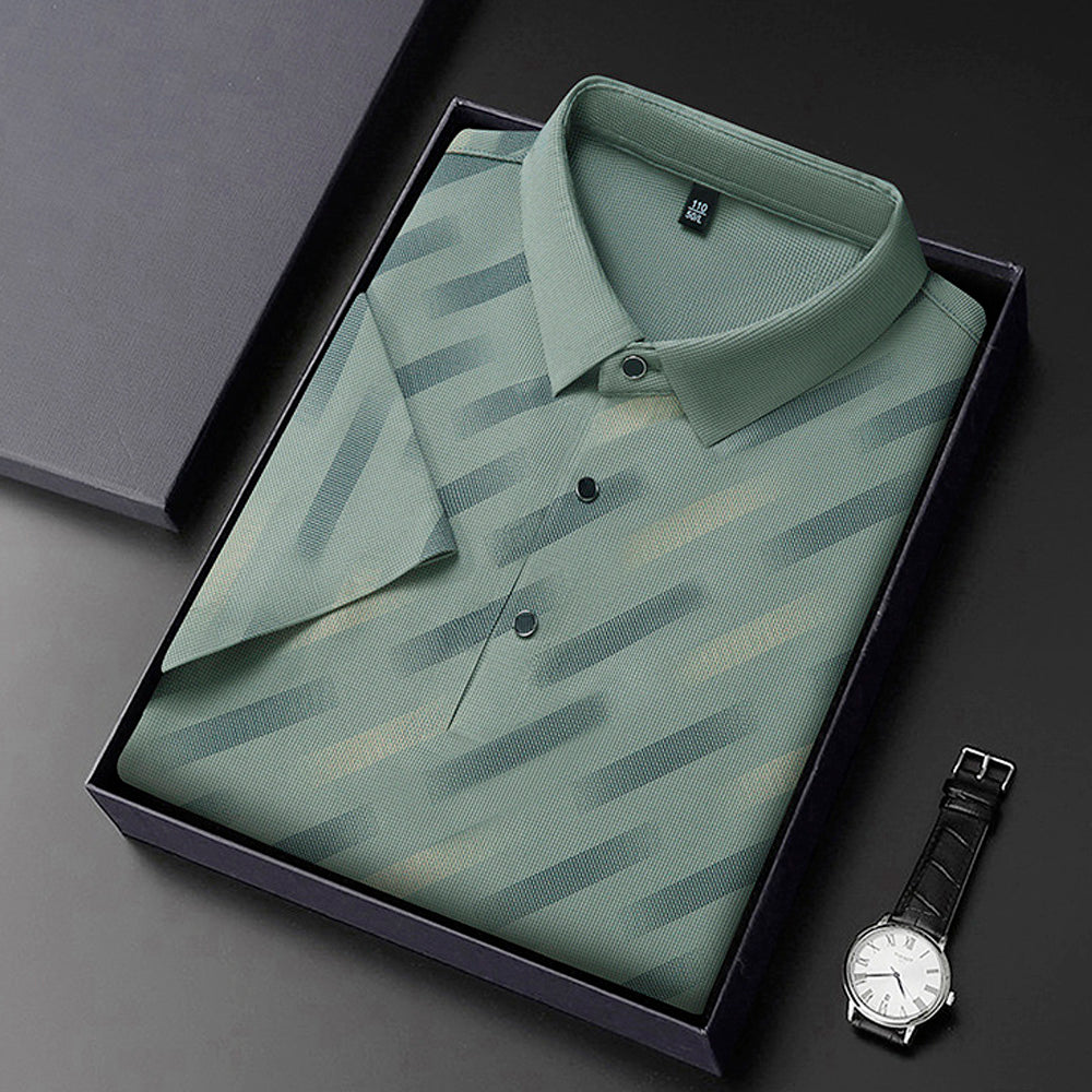 Kit 5 Camisas Masculina Ralp em Malha Seda Gelo e Poliéster