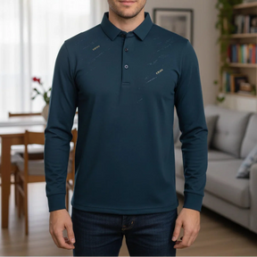 [Leve 4, Pague Só 2] Camisa Polo Masculina Ravelli Manga Longa em Poliéster com Forro Térmico Flanelado + BRINDES: 4 Cuecas, Relógio e Cinto