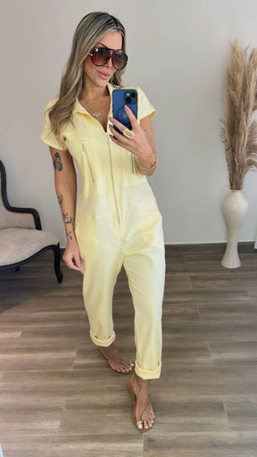 Macacão Santorini De Linho e Elastano + Brinde Exclusivo